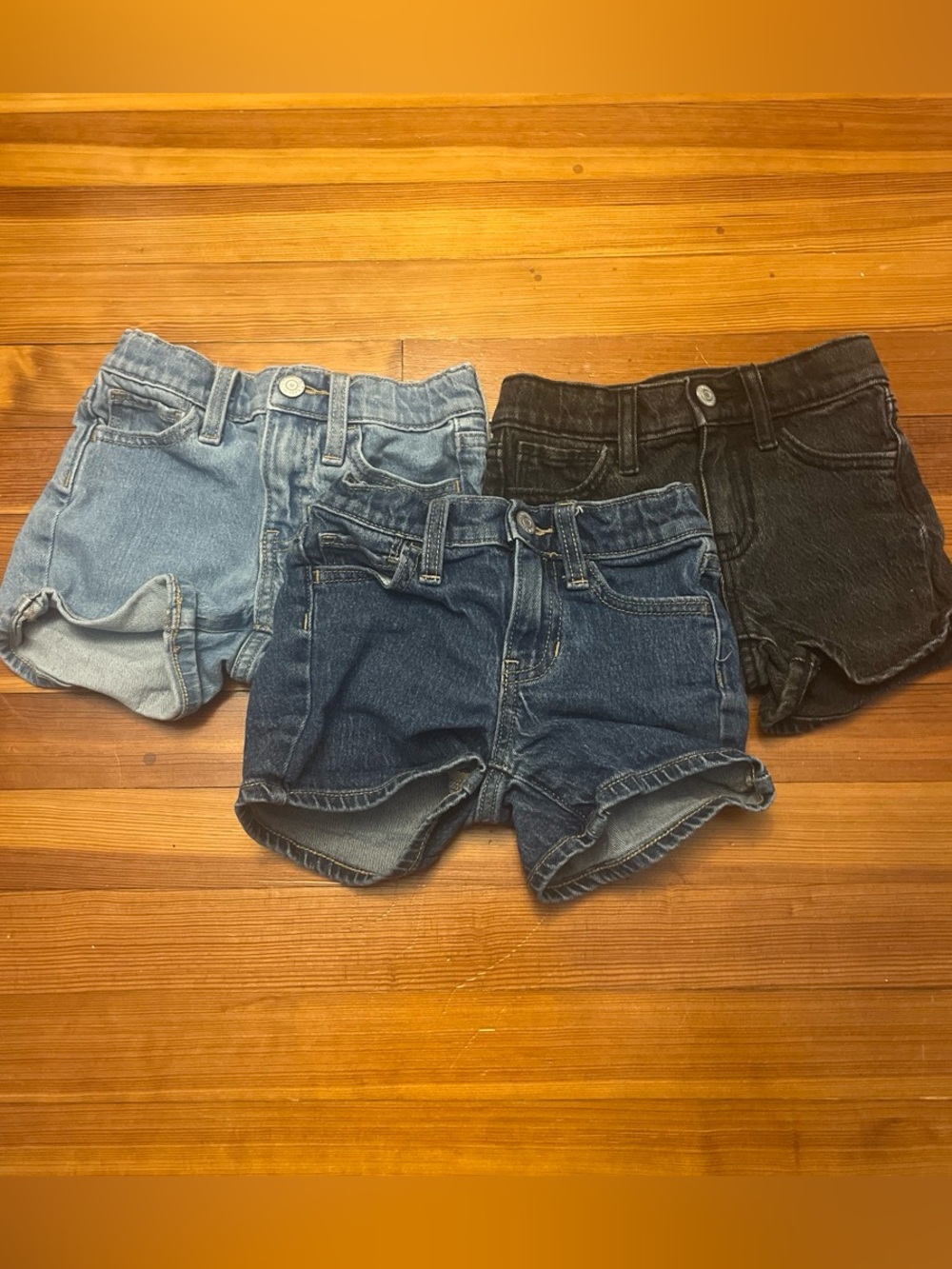 Old Navy Denim Shorts Set - Light Blue & Black